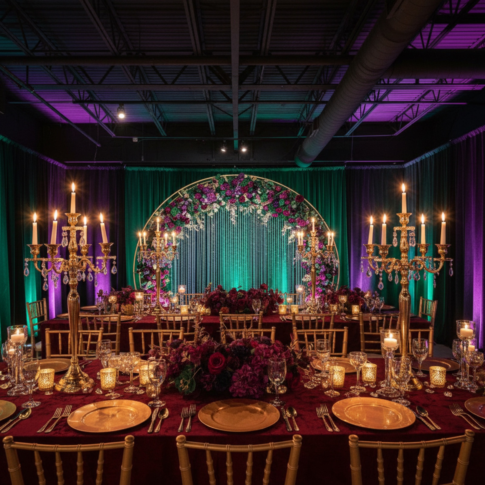 Regal preset — deep jewel tones and gold